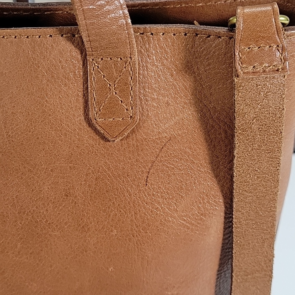 Madewell Transport Cognac Leather Tote Bag - Picture 5 of 13